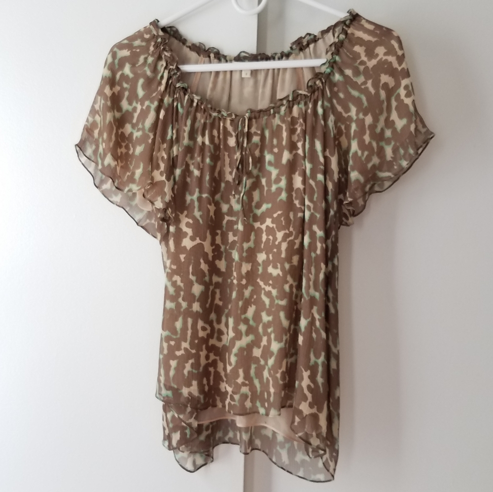 Nanette Lepore Untamed Sheer Blouse